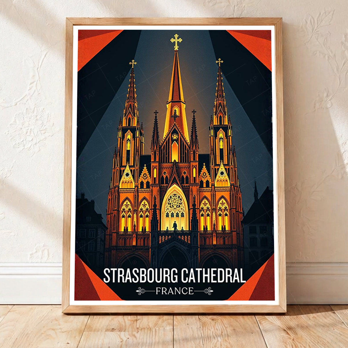 Straßburger Münster - France - Travel Art Wall Deco Poste - Art Print - Travel Art Poster