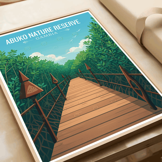 Abuko Nature Reserve - Gambia - Travel Wall Poster Print Home Deco | Modern Style - Travel Art Poster Print