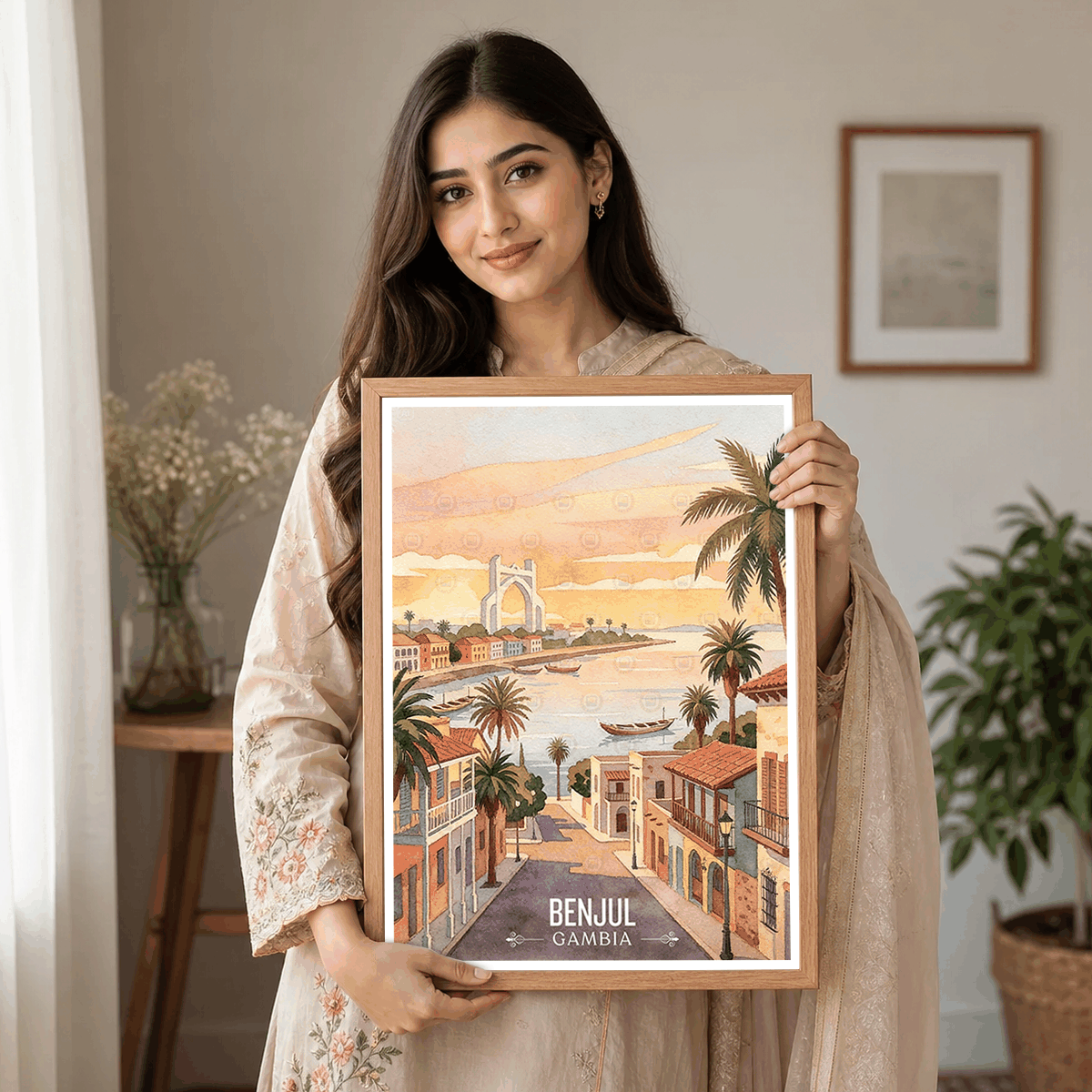 Banjul - Gambia - Travel Wall Poster Print Home Deco | Modern Style - Travel Art Poster Print