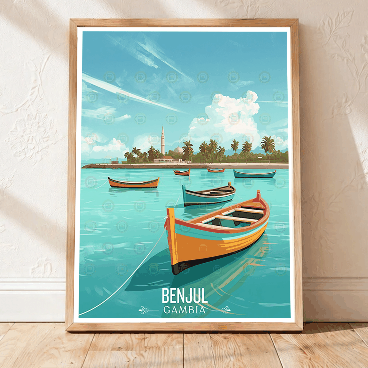 Banjul - Gambia - Travel Wall Poster Print Home Deco | Modern Style - Travel Art Poster Print