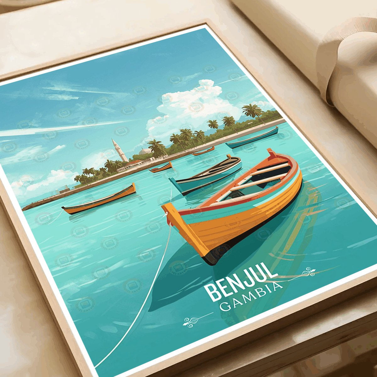 Banjul - Gambia - Travel Wall Poster Print Home Deco | Modern Style - Travel Art Poster Print