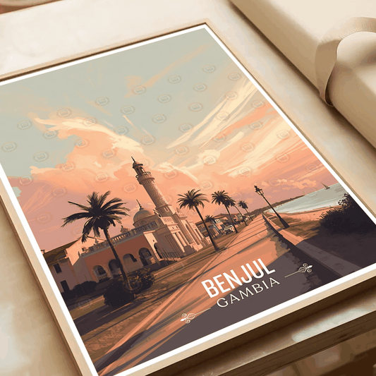 Banjul - Gambia - Travel Wall Poster Print Home Deco | Modern Style - Travel Art Poster Print