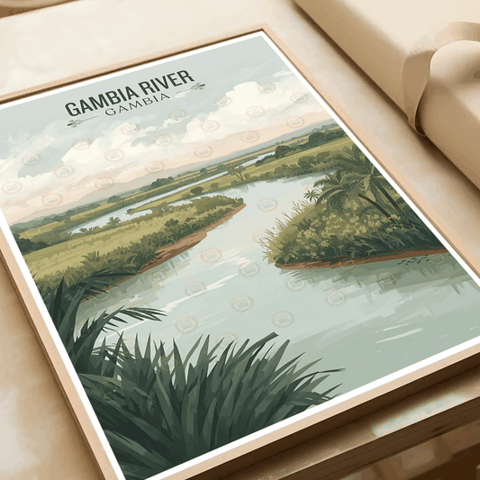 Gambia River - Gambia - Travel Wall Poster Print Home Deco | Modern Style - Travel Art Poster Print