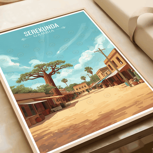Serekunda - Gambia - Travel Wall Poster Print Home Deco | Modern Style - Travel Art Poster Print