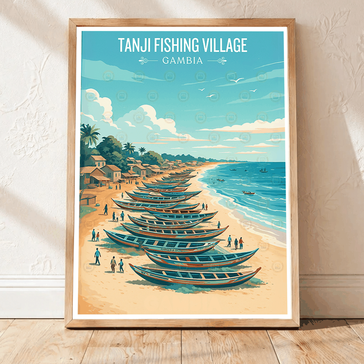 Tanji - Gambia - Travel Wall Poster Print Home Deco | Modern Style - Travel Art Poster Print