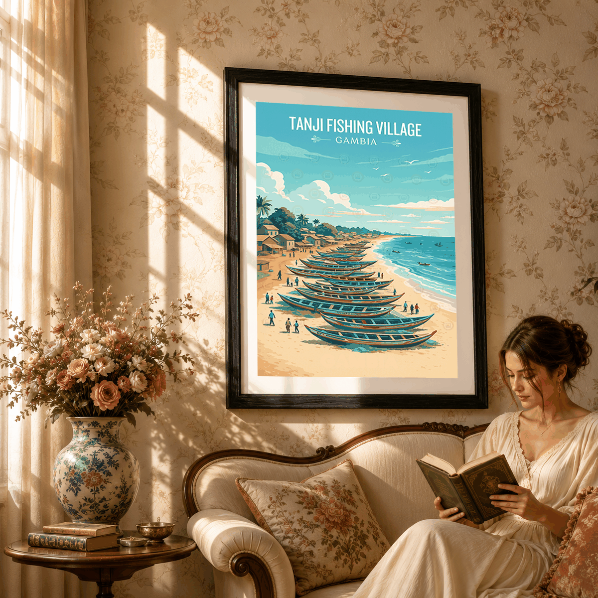 Tanji - Gambia - Travel Wall Poster Print Home Deco | Modern Style - Travel Art Poster Print