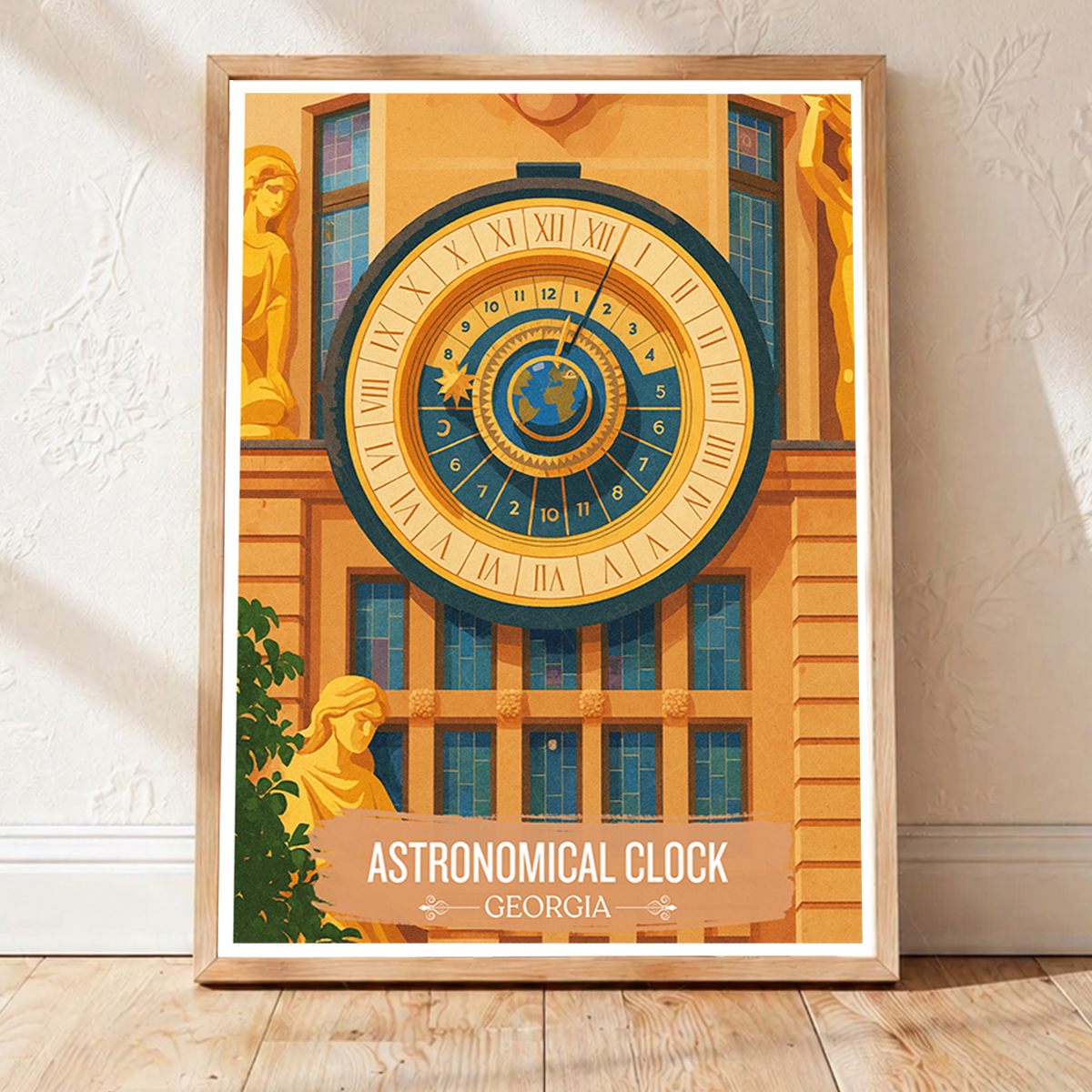 Astronomical Clock - Batumi - Georgia - Travel Wall Art Print - Art Print - Travel Art Poster