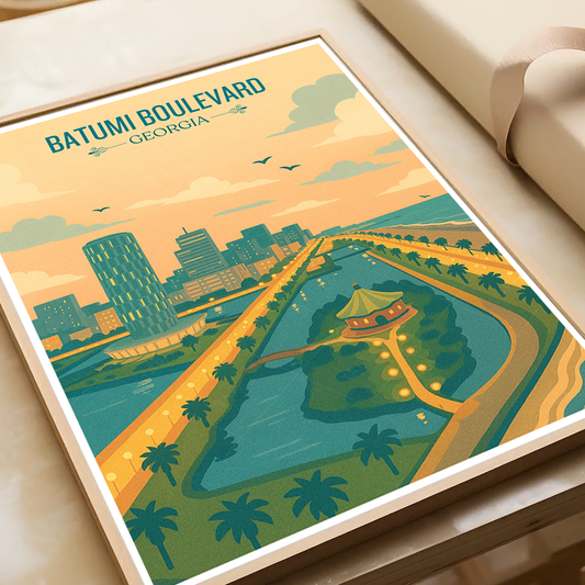 Batumi Boulevard - Georgia - Travel Wall Art Print - Art Print - Travel Art Poster