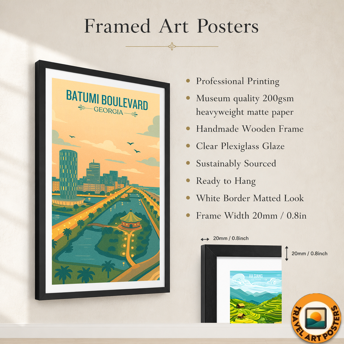 Batumi Boulevard - Georgia - Travel Wall Art Print - Art Print - Travel Art Poster