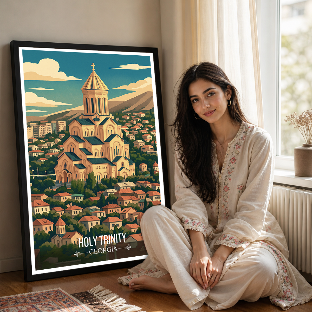 Holy Trinity Cathedral – Tbilisi - Georgia - Travel Wall Art Print - Art Print - Travel Art Poster