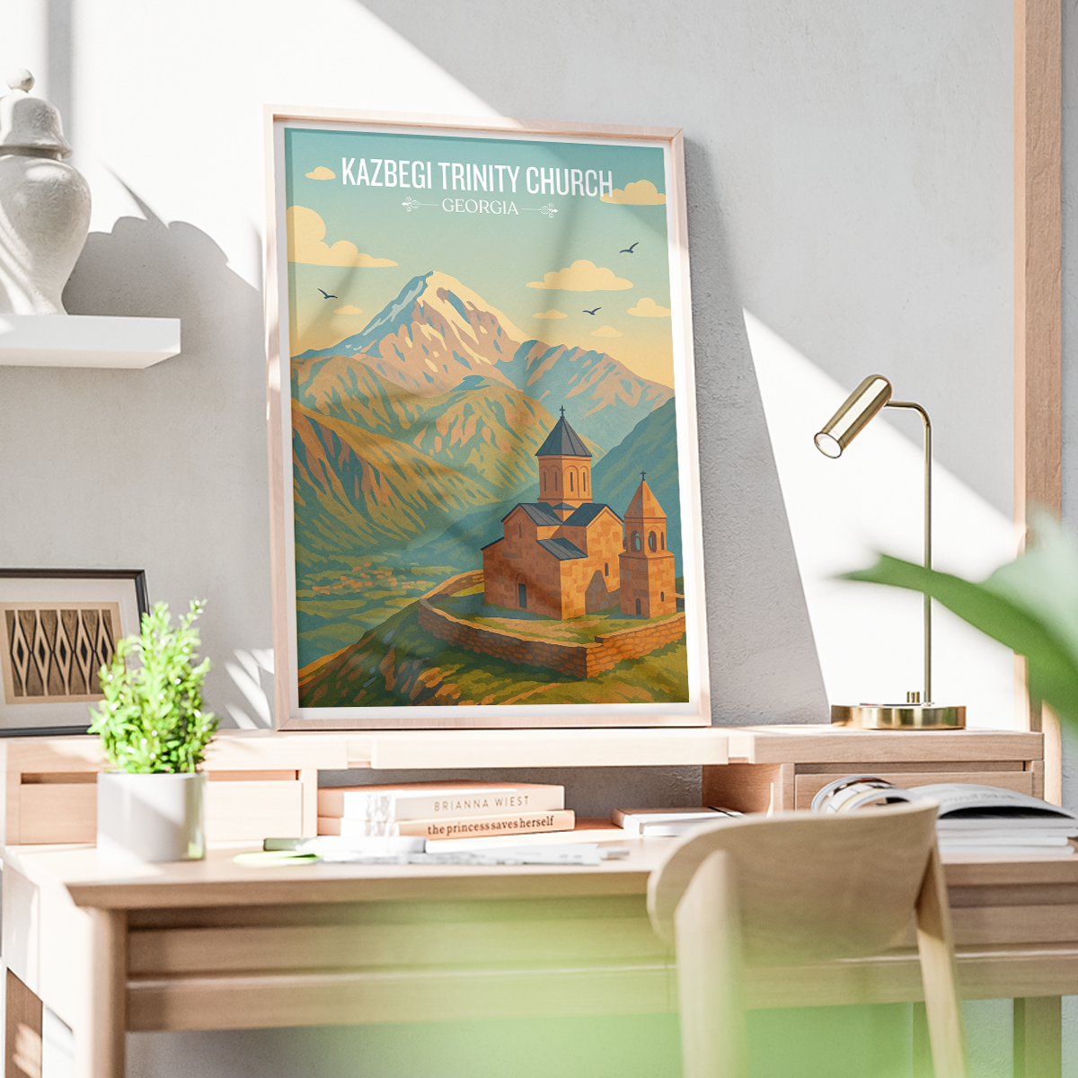 Kazbegi Trinity Church – Georgia - Travel Wall Art Print - Art Print - Travel Art Poster