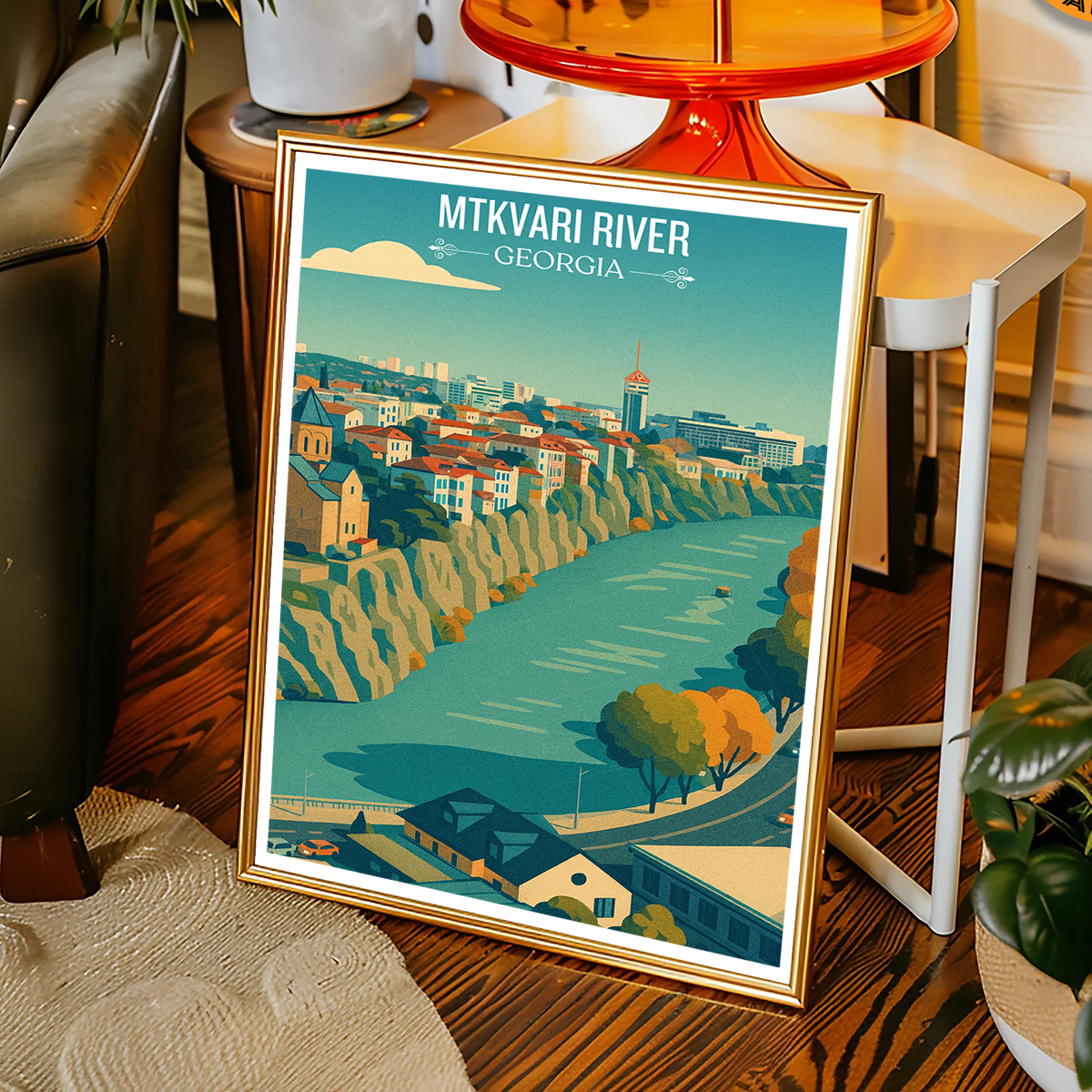 Mtkvari River – Georgia - Travel Wall Art Print - Art Print - Travel Art Poster
