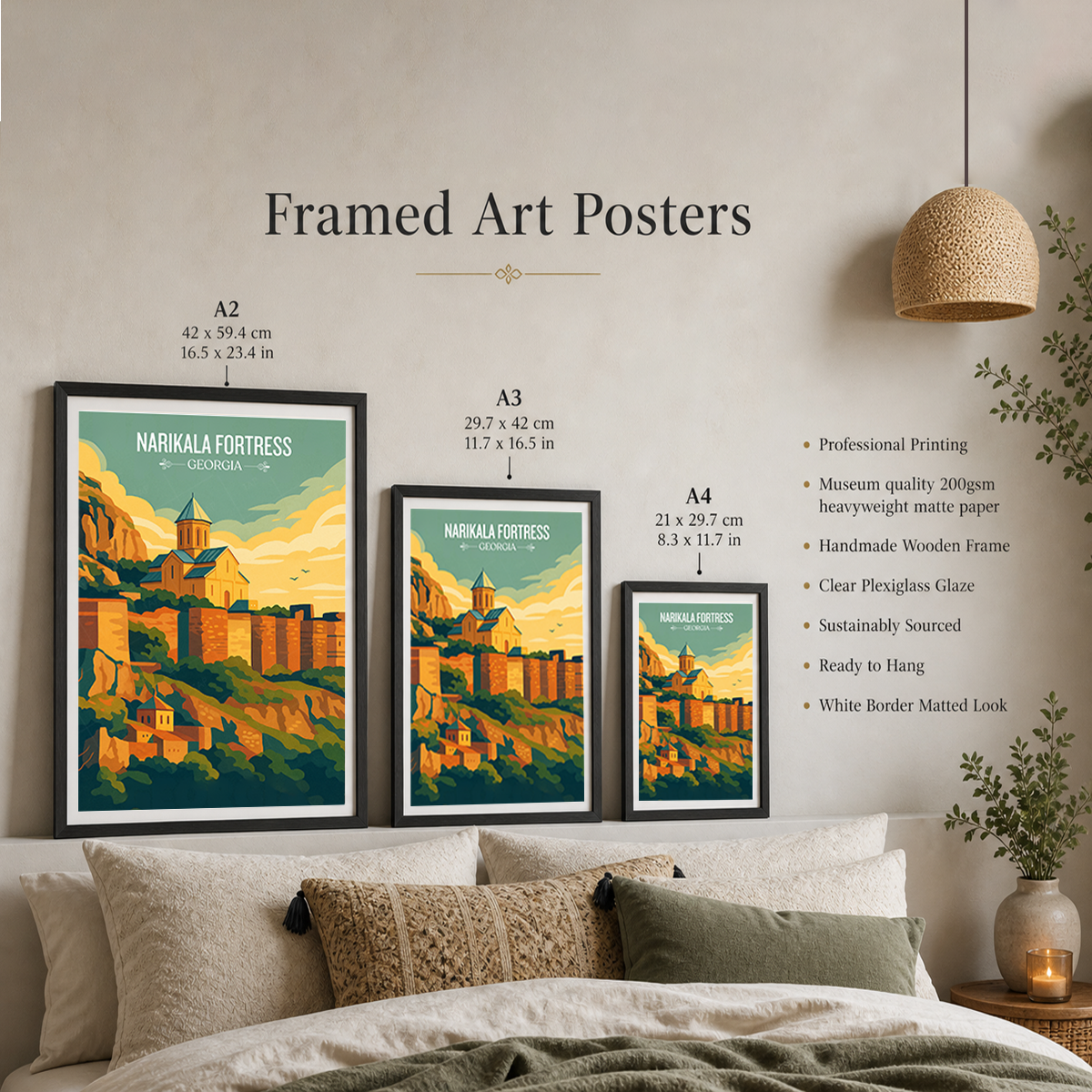 Narikala Fortress – Georgia - Travel Wall Art Print - Art Print - Travel Art Poster