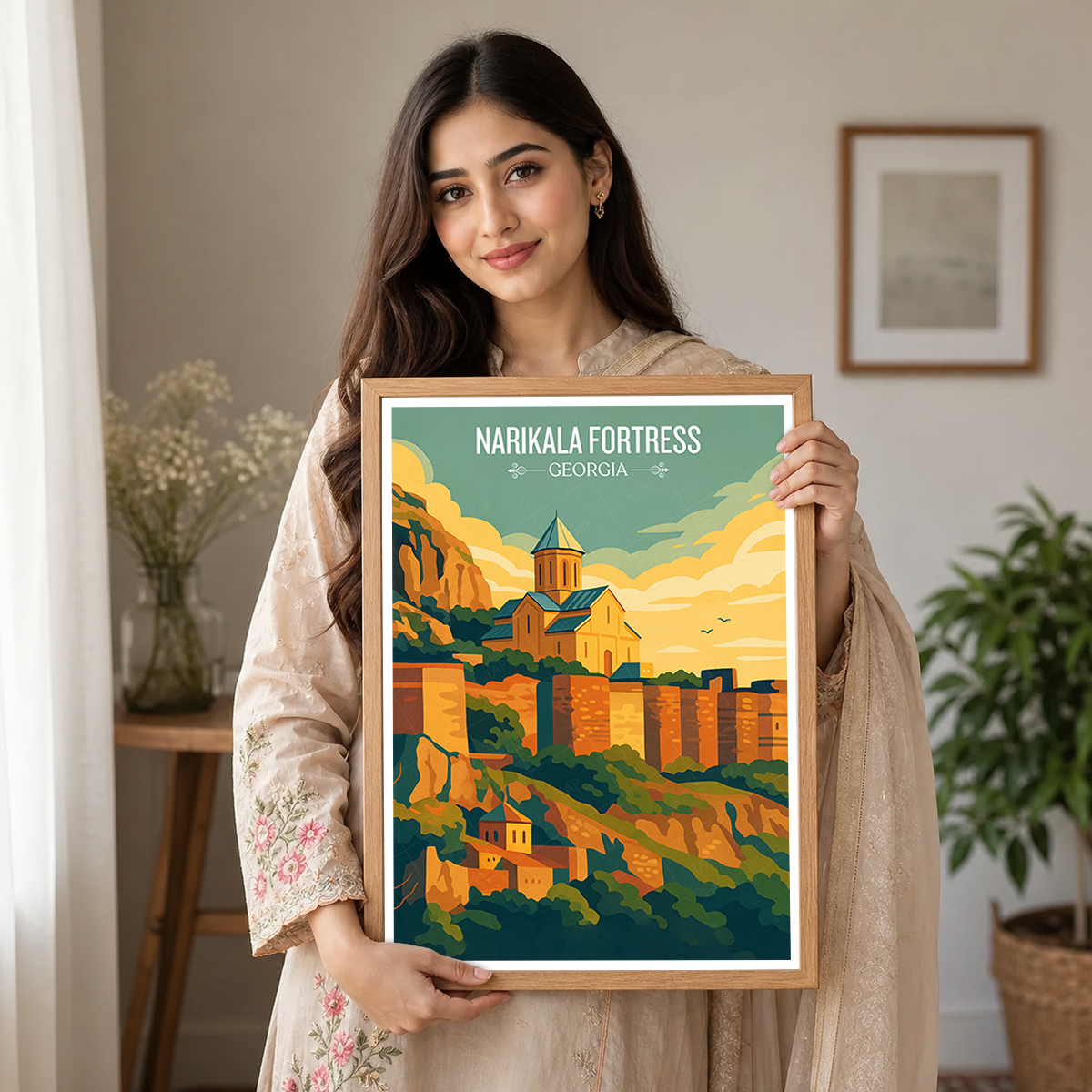 Narikala Fortress – Georgia - Travel Wall Art Print - Art Print - Travel Art Poster