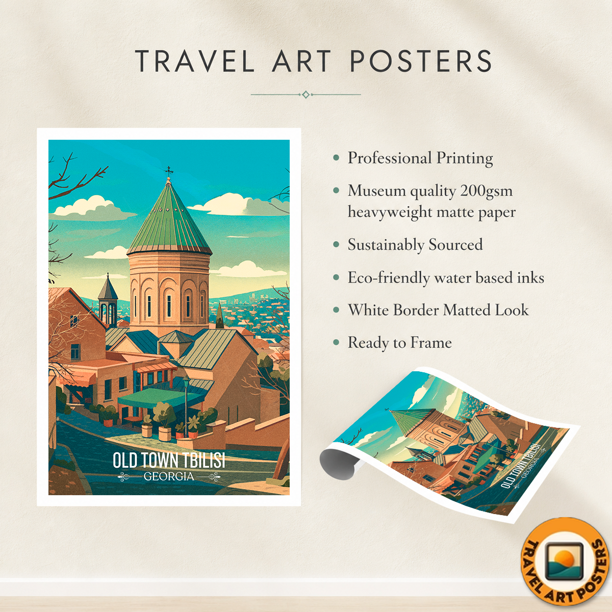 Old Town Tbilisi – Georgia - Travel Wall Art Print - Art Print - Travel Art Poster