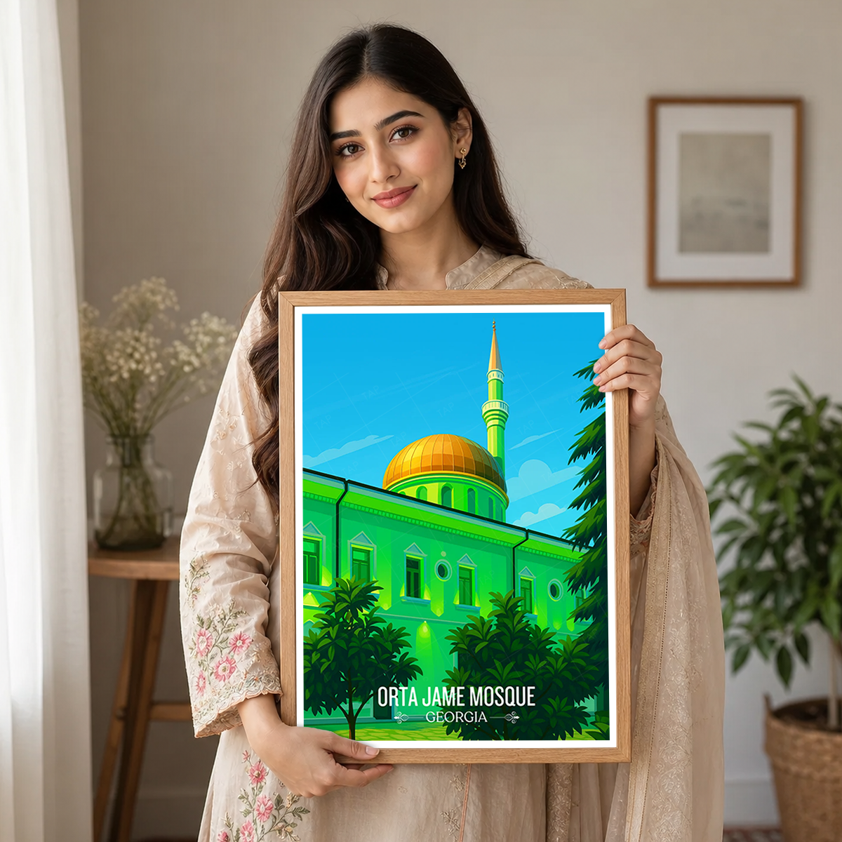 Orta Jame Mosque – Georgia - Travel Wall Art Print - Art Print - Travel Art Poster