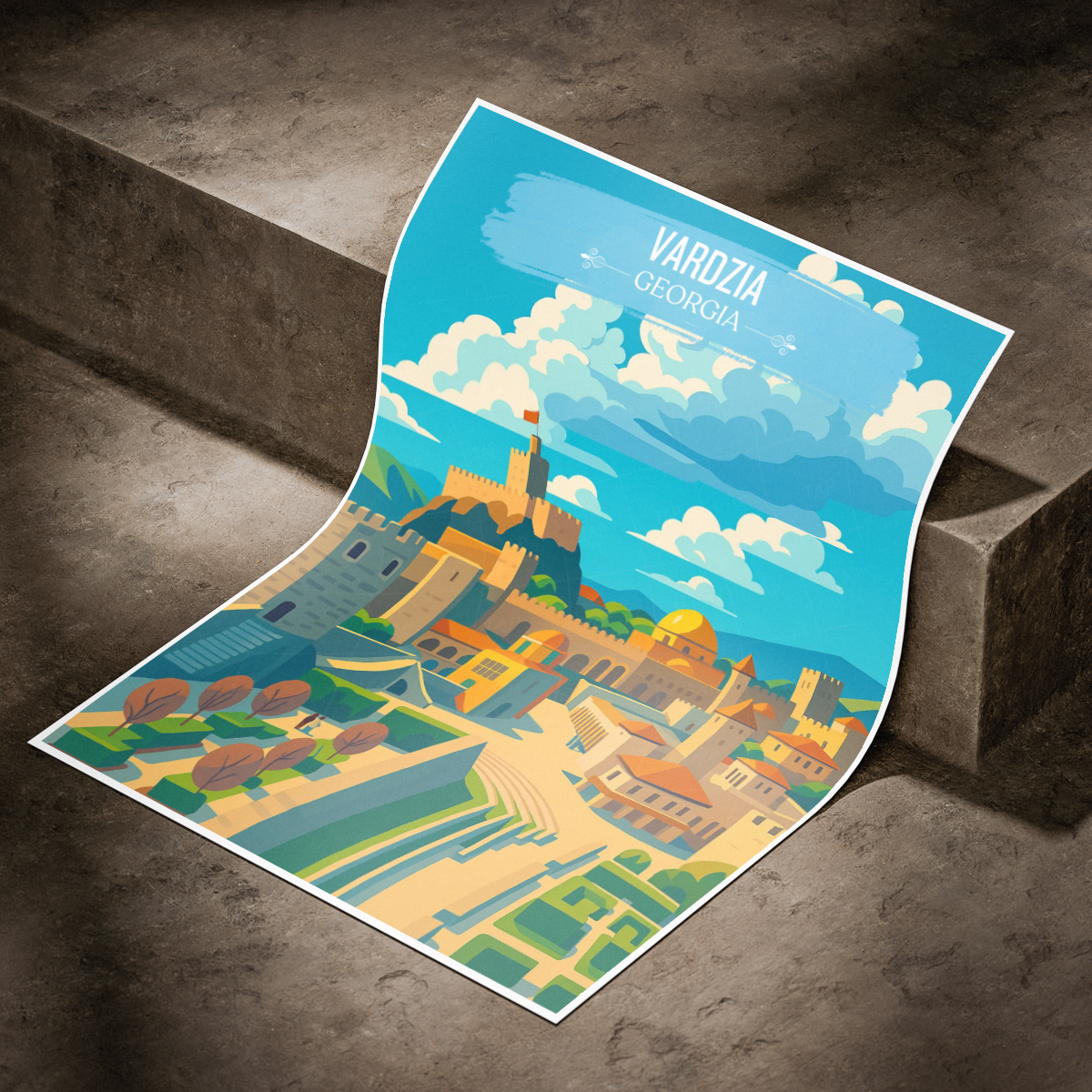 Vardzia – Georgia - Travel Wall Art Print - Art Print - Travel Art Poster