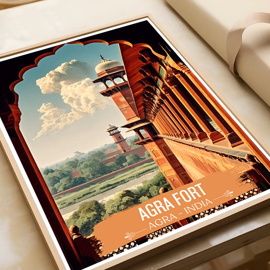 Agra Fort - Agra - India - Travel Wall Art Print - Art Print - Travel Art Poster