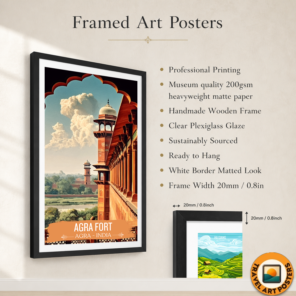 Agra Fort - Agra - India - Travel Wall Art Print - Art Print - Travel Art Poster