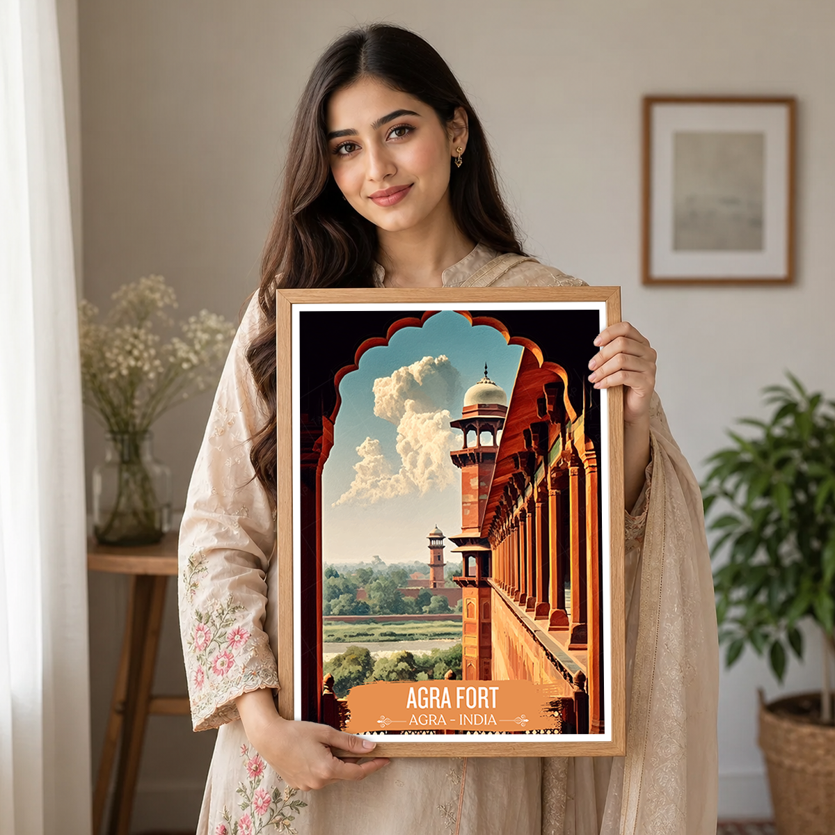 Agra Fort - Agra - India - Travel Wall Art Print - Art Print - Travel Art Poster