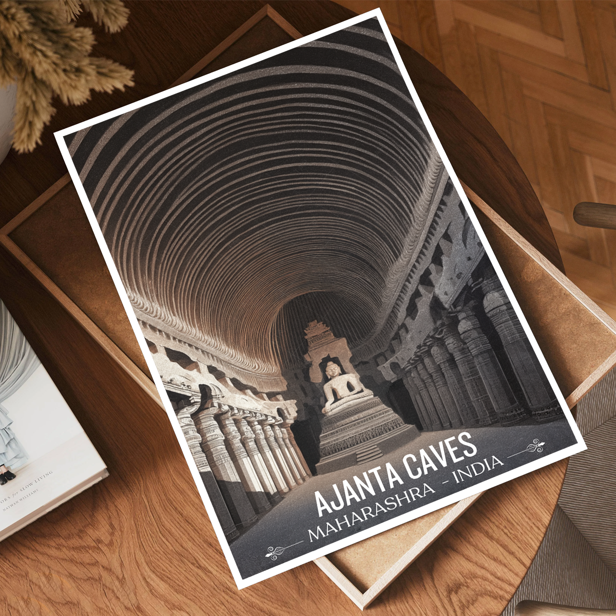 Ajanta Caves - Maharashra - India - Travel Wall Art Print - Art Print - Travel Art Poster