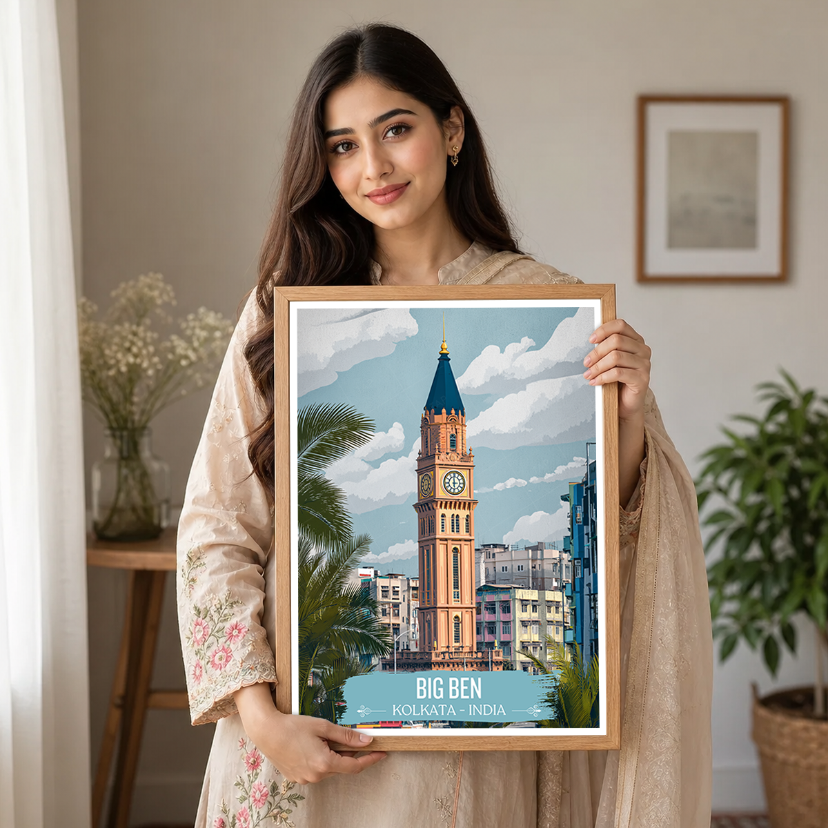 Big Ben - Kolkata - India - Travel Wall Art Print - Art Print - Travel Art Poster