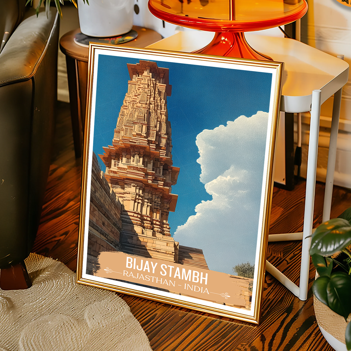 Bijay Stambh - Rajasthan - India - Travel Wall Art Print - Art Print - Travel Art Poster