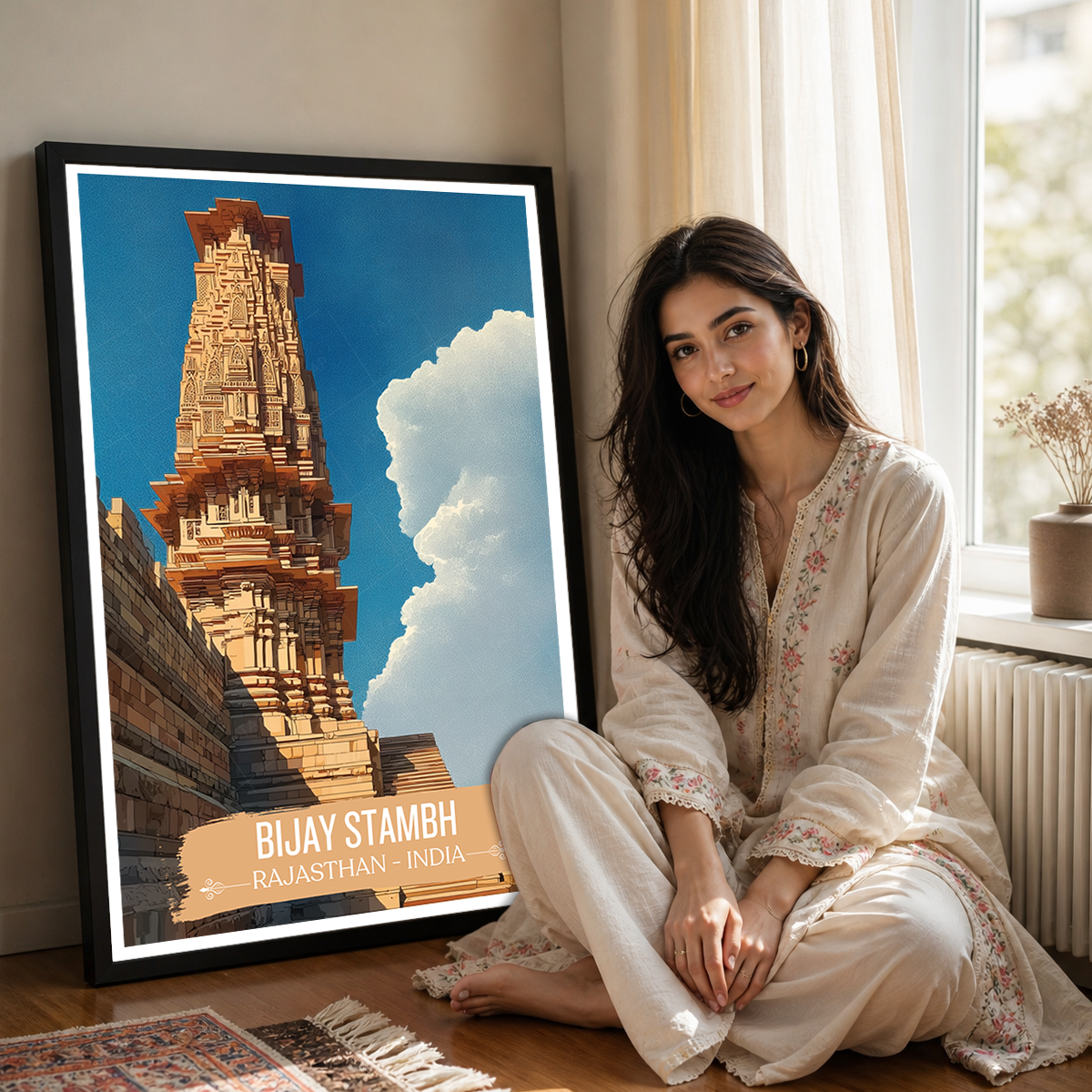 Bijay Stambh - Rajasthan - India - Travel Wall Art Print - Art Print - Travel Art Poster