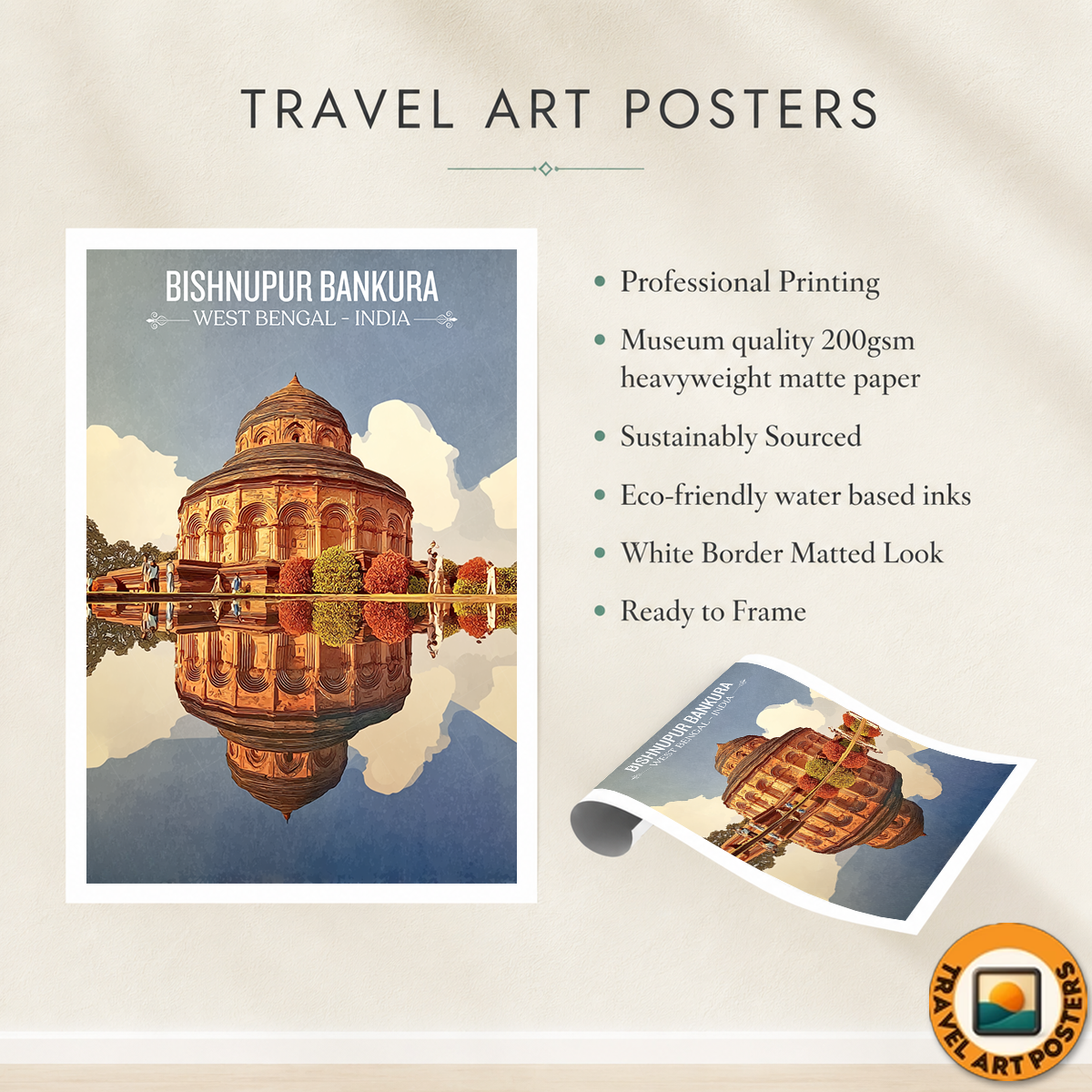 Bishnupur Bankura - West Bengal - India - Travel Wall Art Print - Art Print - Travel Art Poster