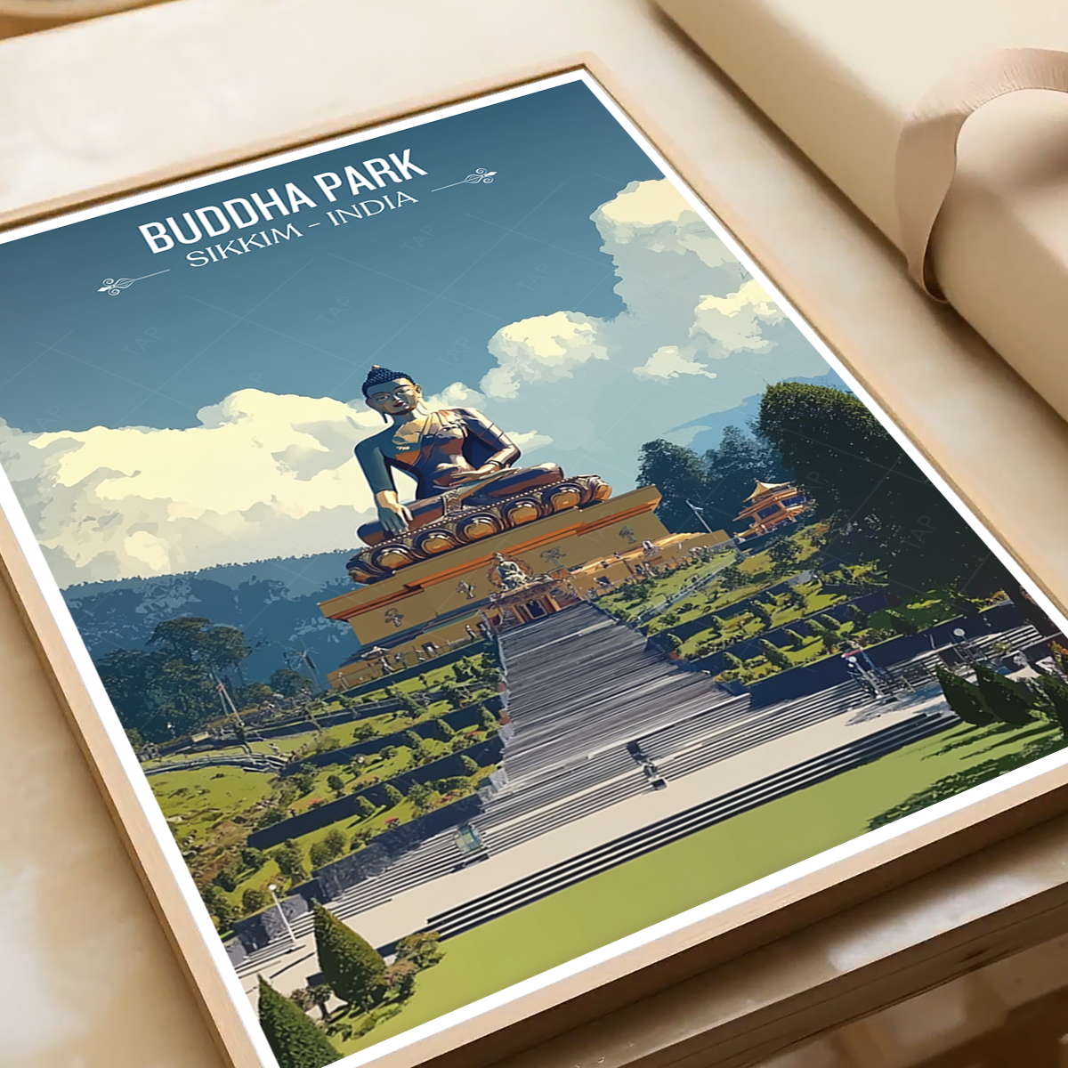 Buddha Park - Sikkim - India - Travel Wall Art Print Poster - Art Print - Travel Art Poster
