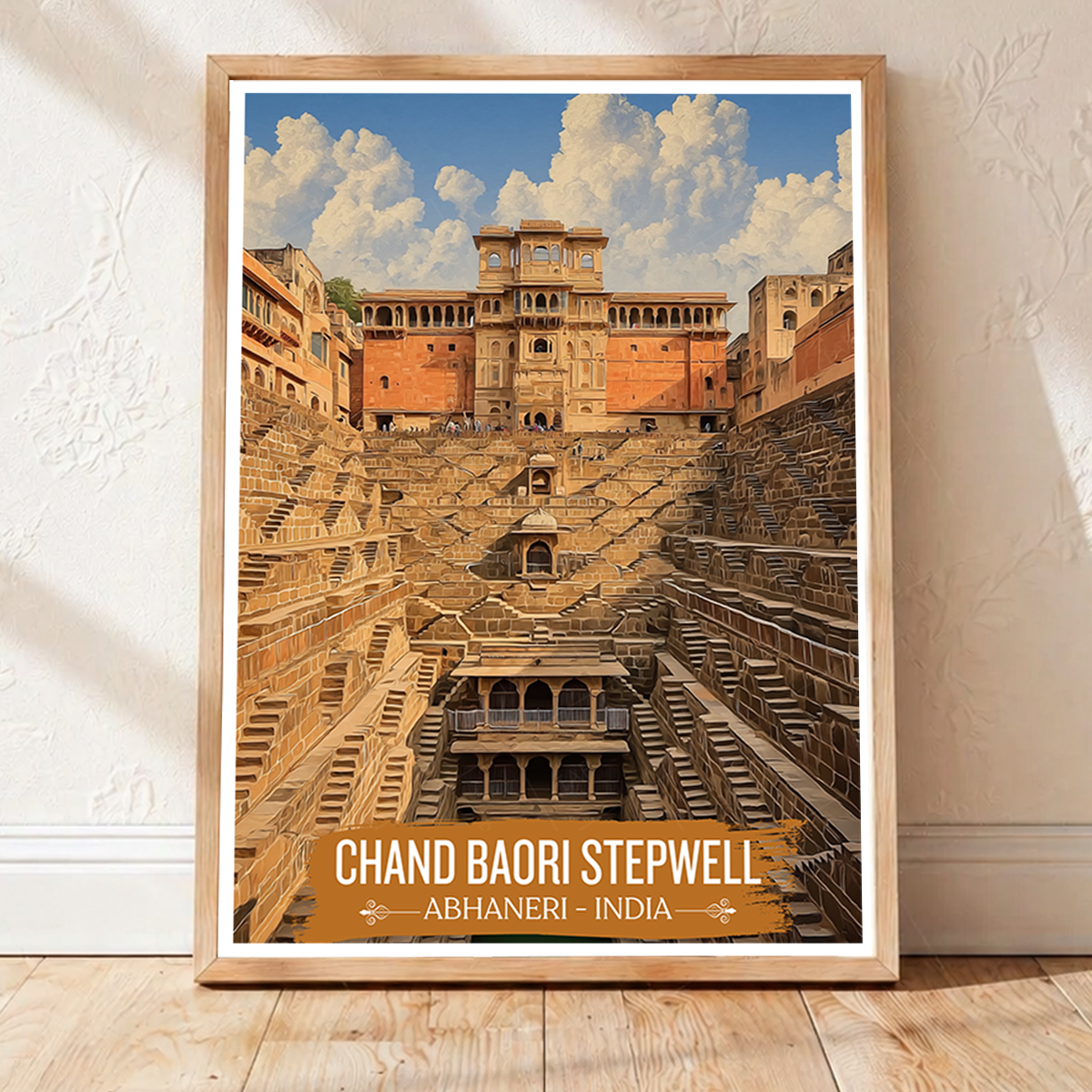 Chand Baori Stepwell - Abhaneri - India - Travel Wall Art Print Poster - Art Print - Travel Art Poster
