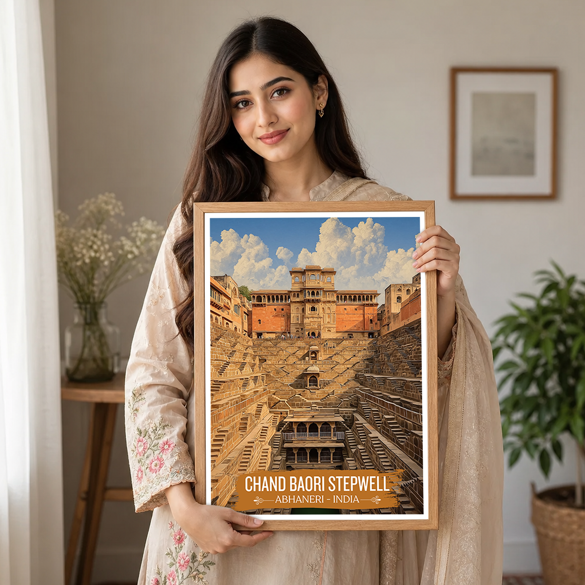 Chand Baori Stepwell - Abhaneri - India - Travel Wall Art Print Poster - Art Print - Travel Art Poster