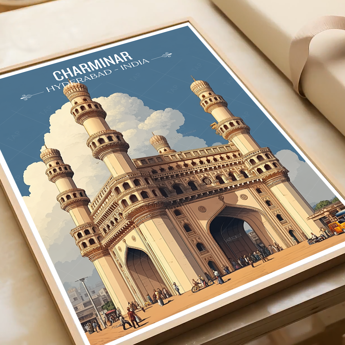 Charminar Mosque - Hyderabad - India - Travel Wall Art Print Poster - Art Print - Travel Art Poster