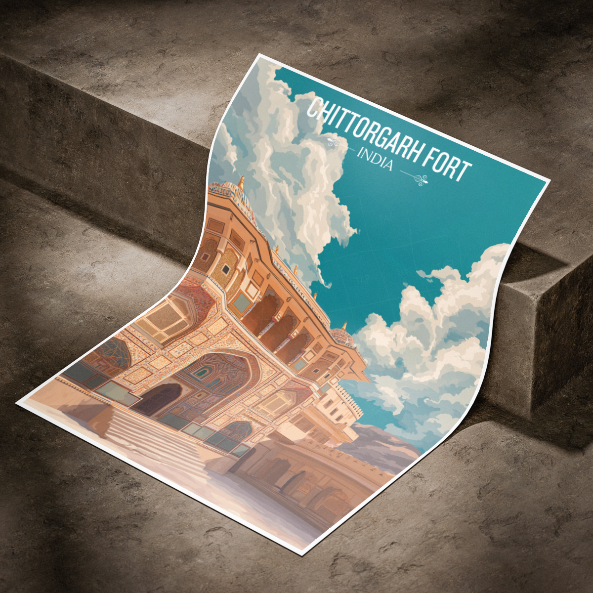 Chittorgarh Fort - Rajasthan - India - Travel Wall Art Print Poster - Art Print - Travel Art Poster