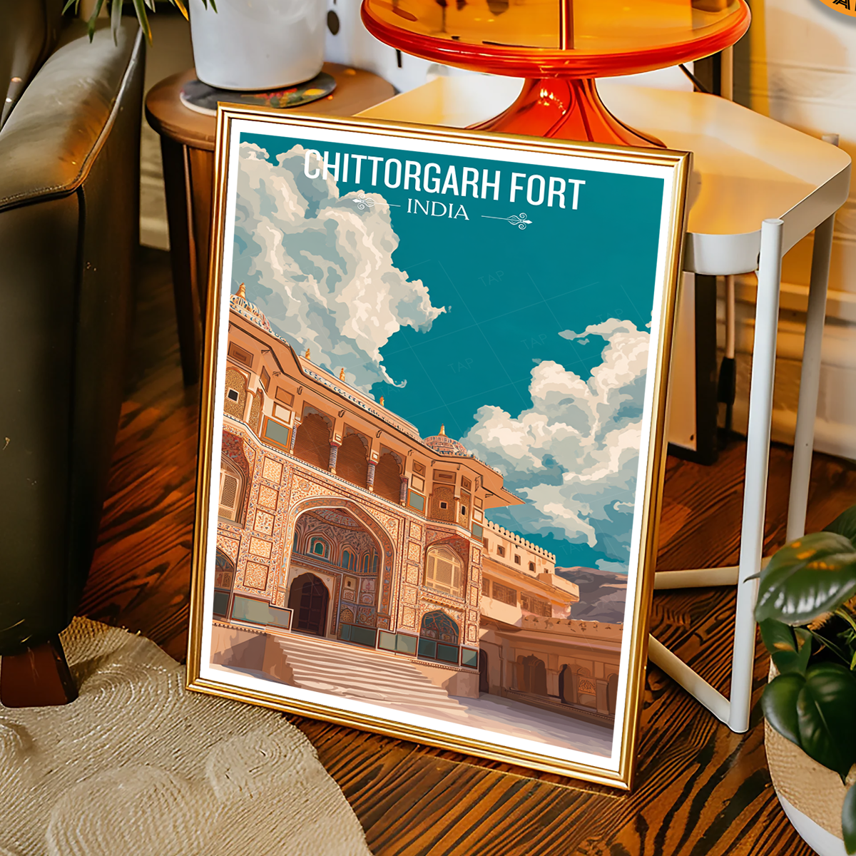 Chittorgarh Fort - Rajasthan - India - Travel Wall Art Print Poster - Art Print - Travel Art Poster