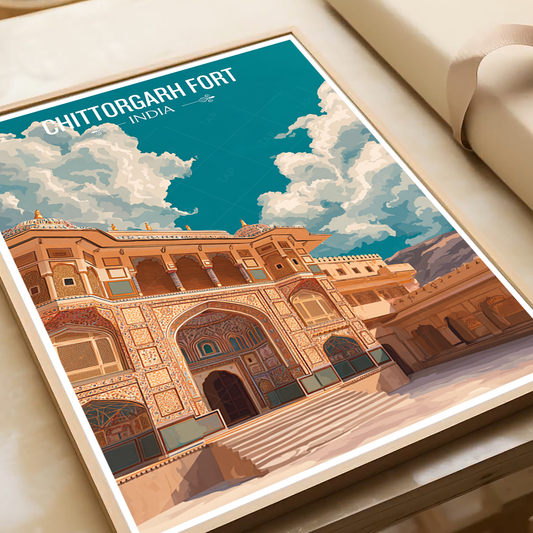 Chittorgarh Fort - Rajasthan - India - Travel Wall Art Print Poster - Art Print - Travel Art Poster