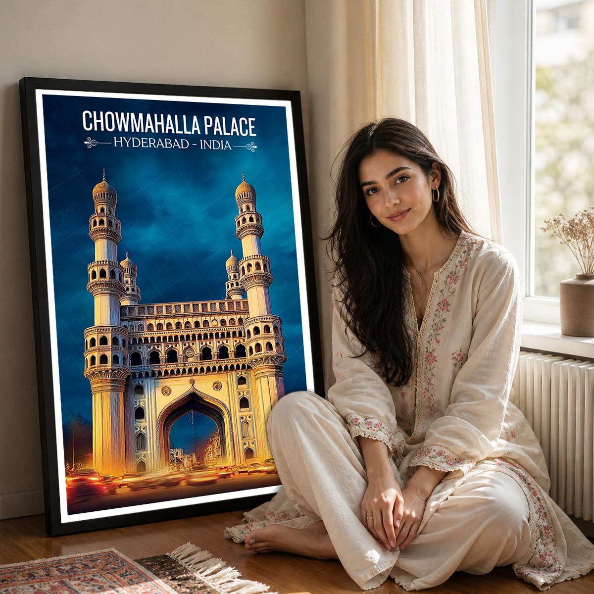 Chowmahallah Palace - Hyderabad - India - Travel Wall Art Print Poster - Art Print - Travel Art Poster
