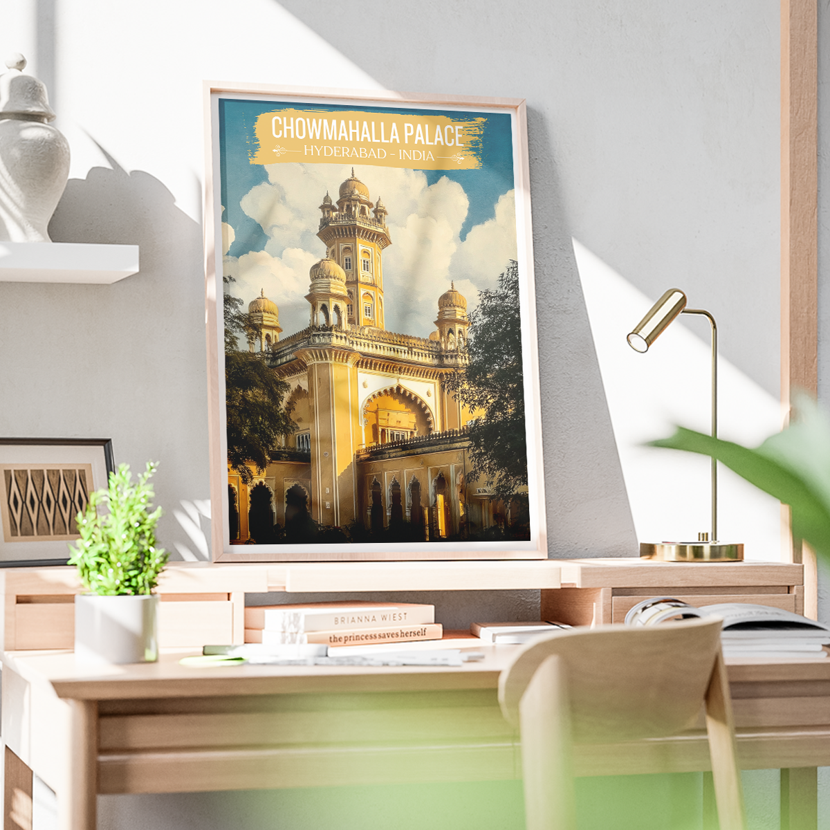 Chowmahallah Nizam Palace - Hyderabad - India - Travel Wall Art Print Poster - Art Print - Travel Art Poster