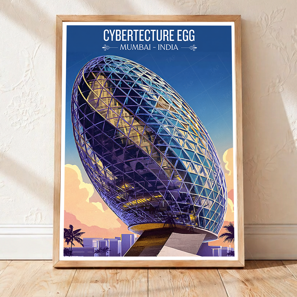 Cybertecture Egg - Mumbai - India - Travel Wall Art Print Poster - Art Print - Travel Art Poster