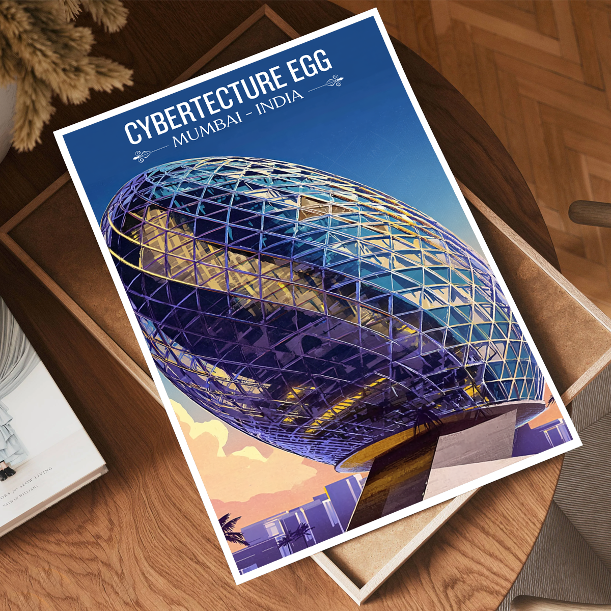 Cybertecture Egg - Mumbai - India - Travel Wall Art Print Poster - Art Print - Travel Art Poster