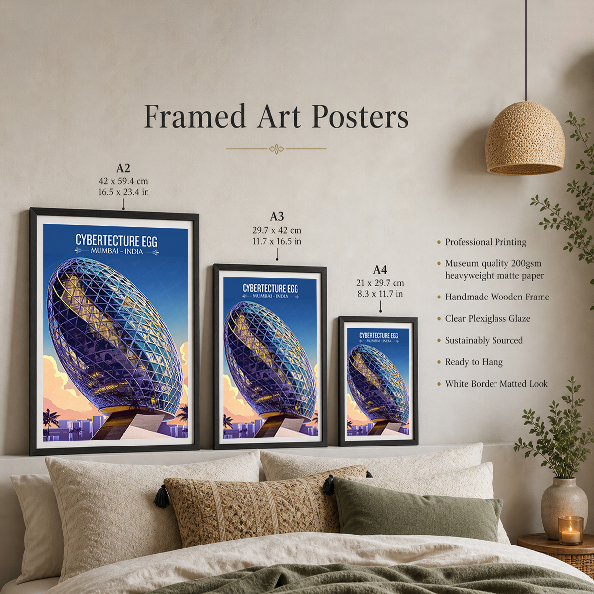 Cybertecture Egg - Mumbai - India - Travel Wall Art Print Poster - Art Print - Travel Art Poster