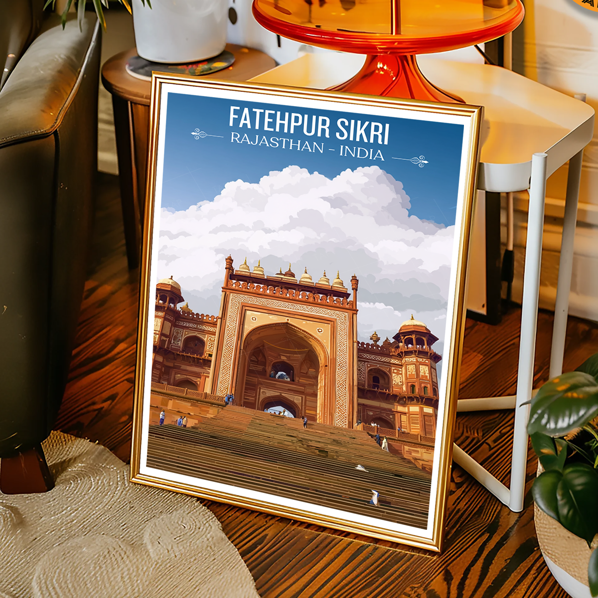 Fatehpur Sikri - Rajasthan- India - Travel Wall Art Print Poster - Art Print - Travel Art Poster