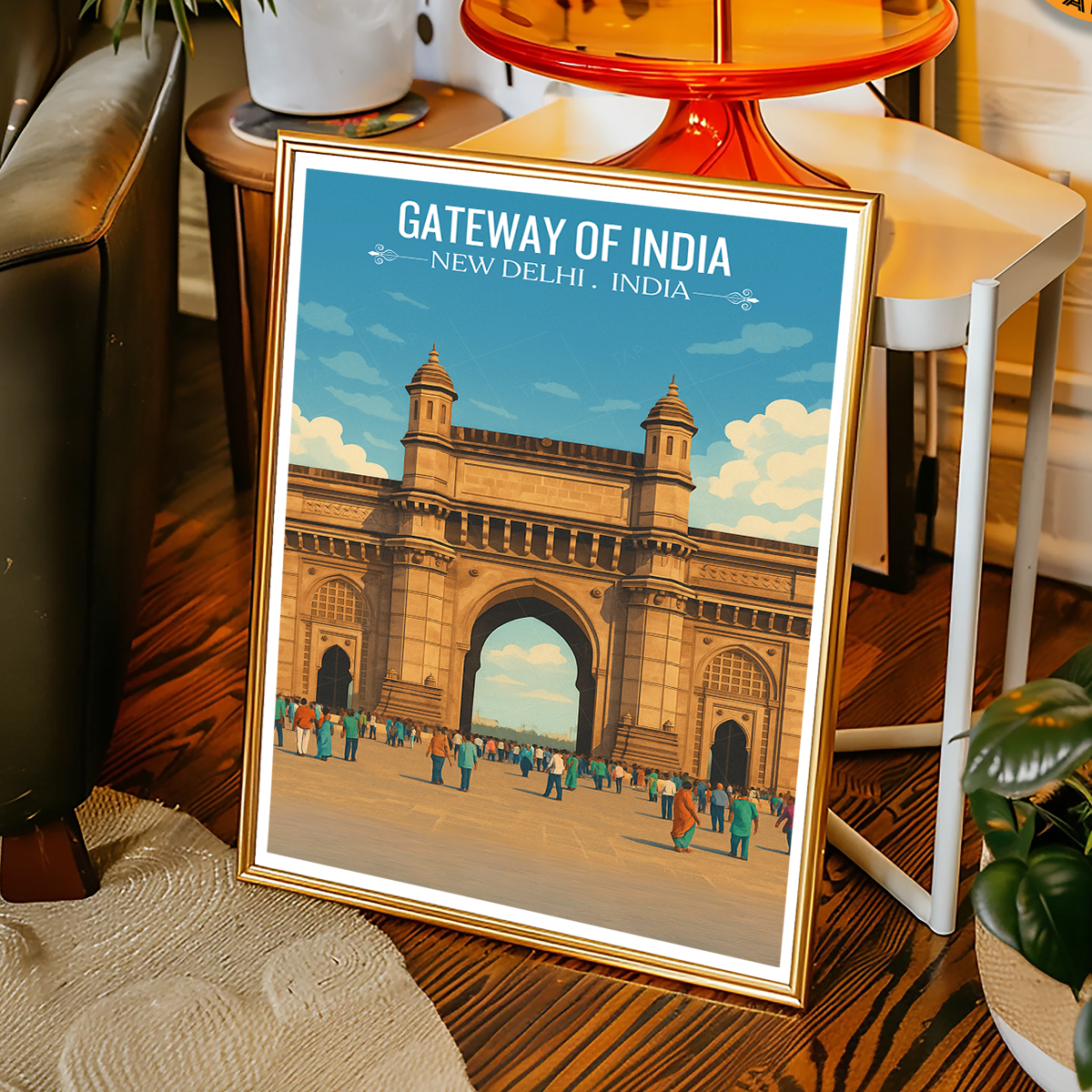 Gateway of India - New Delhi - India - Travel Wall Art Print Poster - Art Print - Travel Art Poster