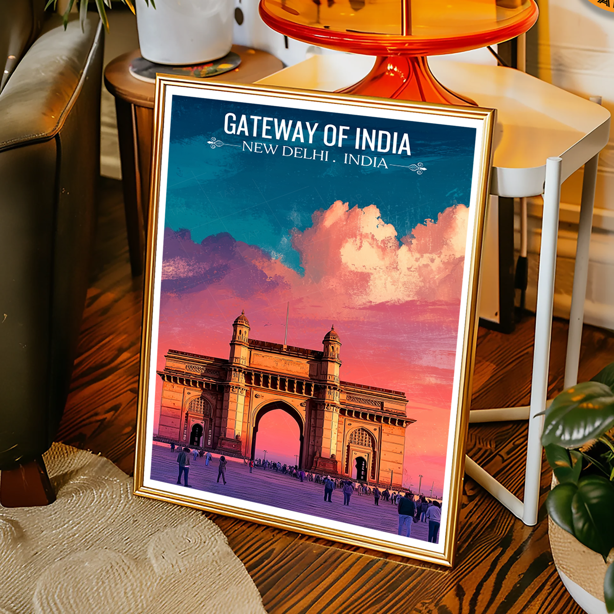 Taj Mahal of Mumbai - New Delhi - India - Travel Wall Art Print Poster - Art Print - Travel Art Poster