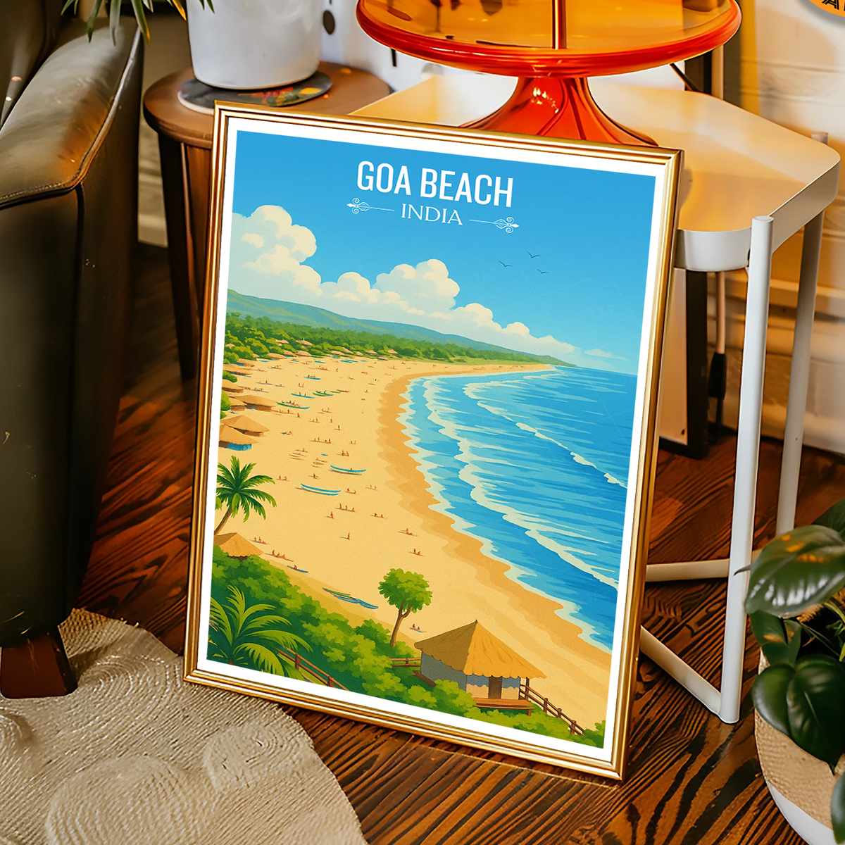 Goa Beach - India - Travel Wall Art Print Poster - Art Print - Travel Art Poster
