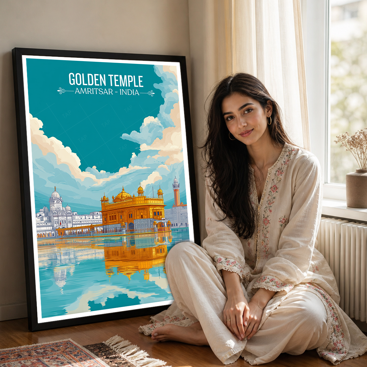 Golden Temple - Amritsar - Travel Wall Art Print Poster - Art Print - Travel Art Poster