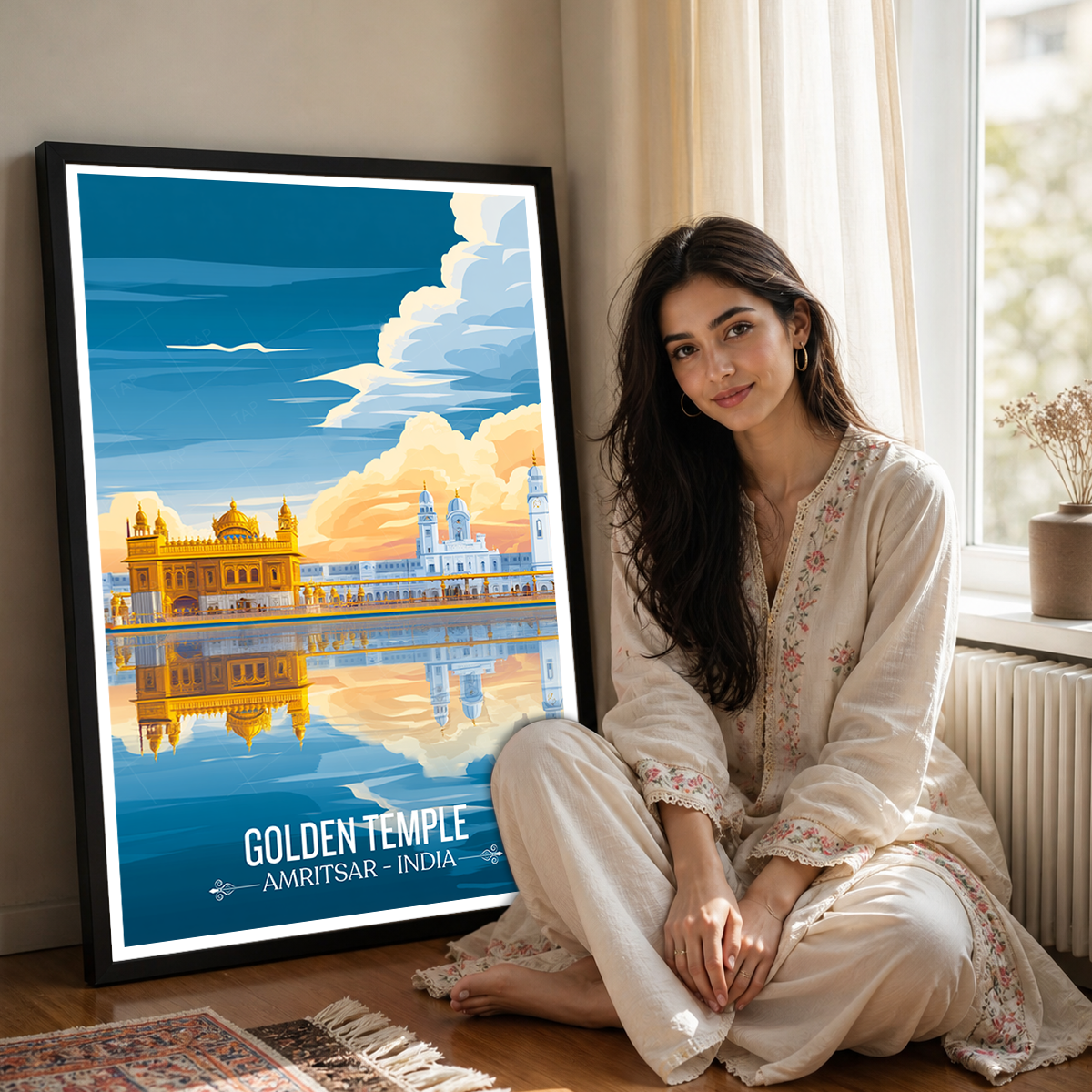 Golden Temple Harmandir Sahib - Amritsar - Travel Wall Art Print Poster - Art Print - Travel Art Poster