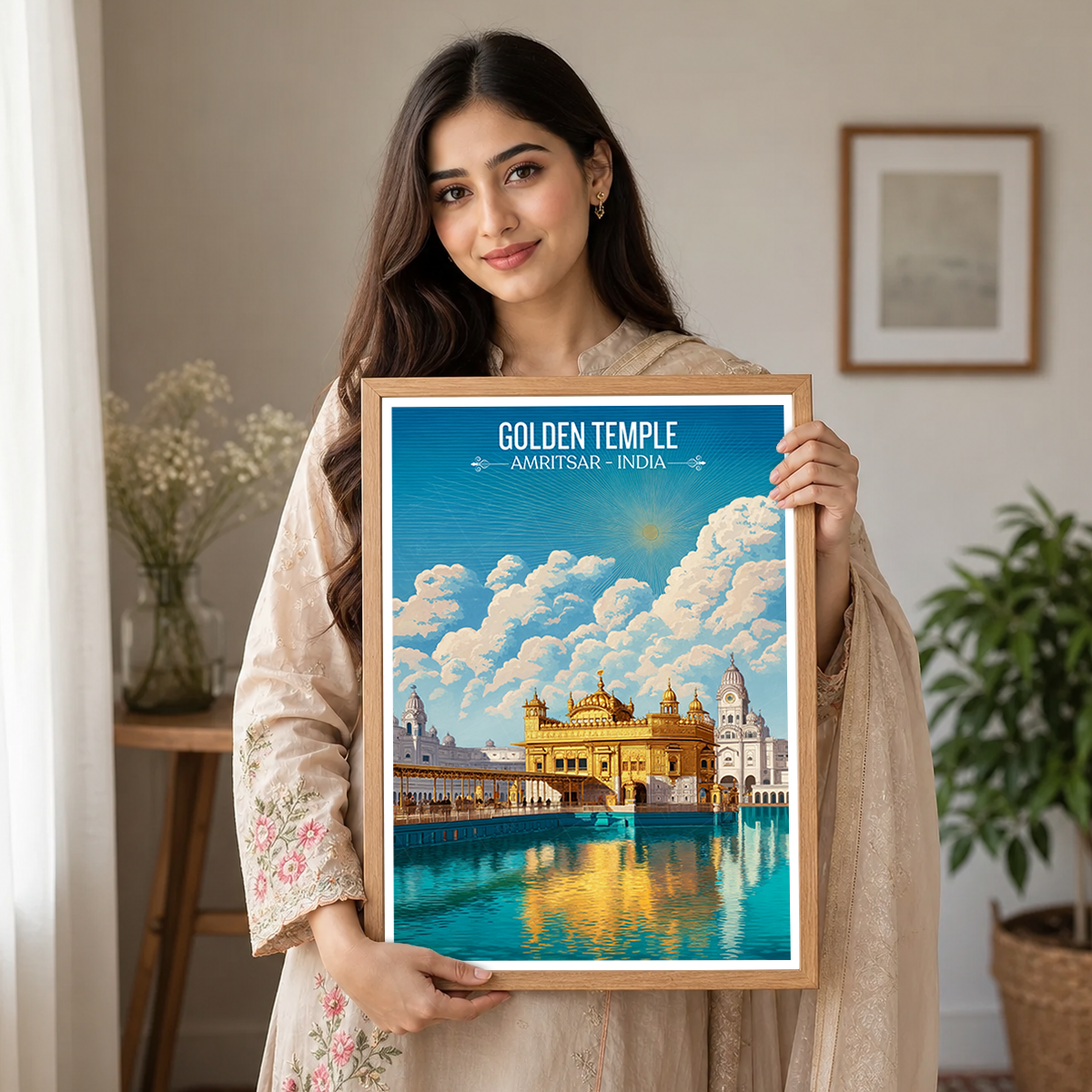 Sikh Holy Golden Temple - Amritsar - Travel Wall Art Print Poster - Art Print - Travel Art Poster