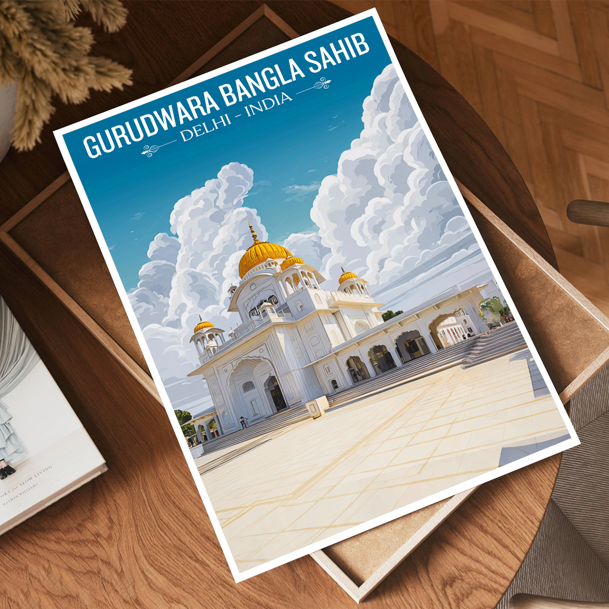 Gurudwara Bangla Sahib – New Delhi Travel Art Poster - Art Print - Travel Art Poster