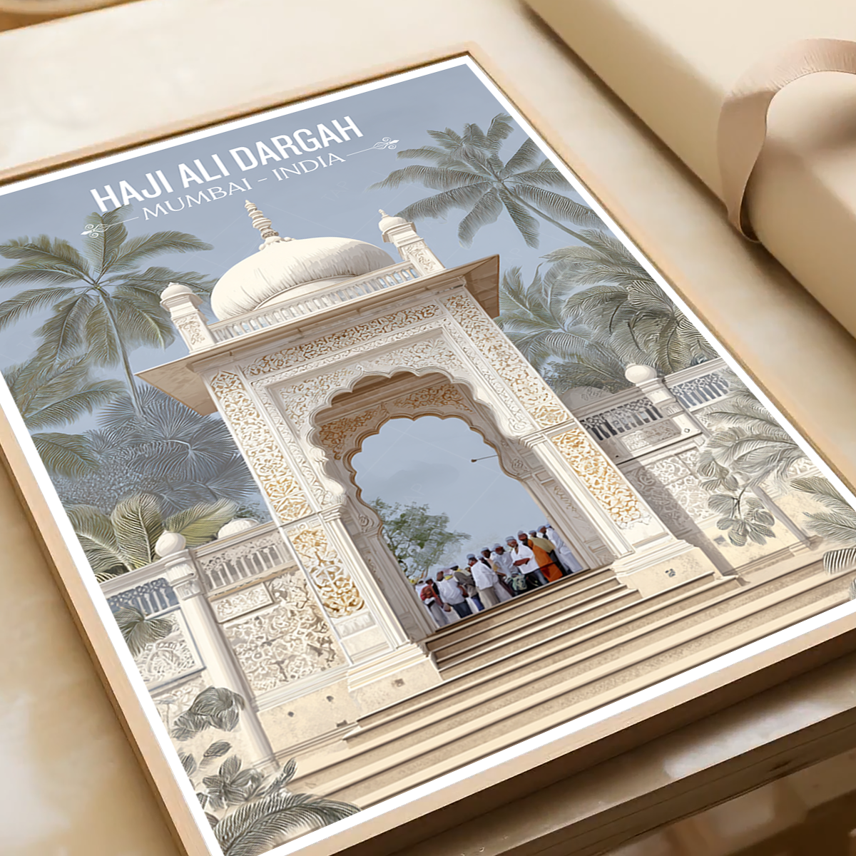 Haji Ali Dargah - Mumbai - Travel Wall Art Print Poster - Art Print - Travel Art Poster